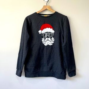 Manor Santa Emoji ugly Christmas pullover sweatshirt